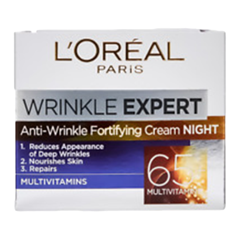 کرم شب ضد چروک و تقویت کننده Wrinkle Expert لورال +65 سال