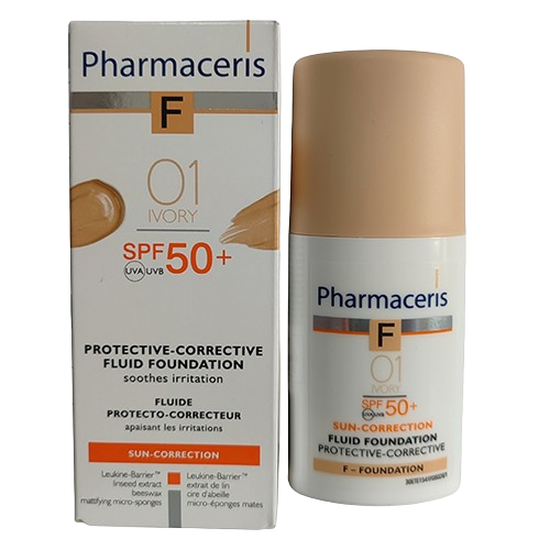 ضد آفتاب کرم پودری فلوئید فارماسریز با SPF50 رنگ Ivory