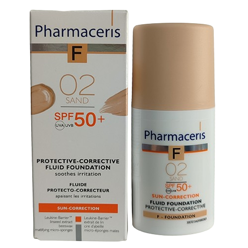 ضد آفتاب کرم پودری فلوئید فارماسریز با SPF50 رنگ Sand