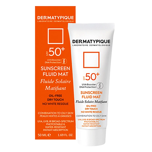 فلوئید ضد آفتاب بی رنگ آنتی آکنه درماتیپیک SPF50